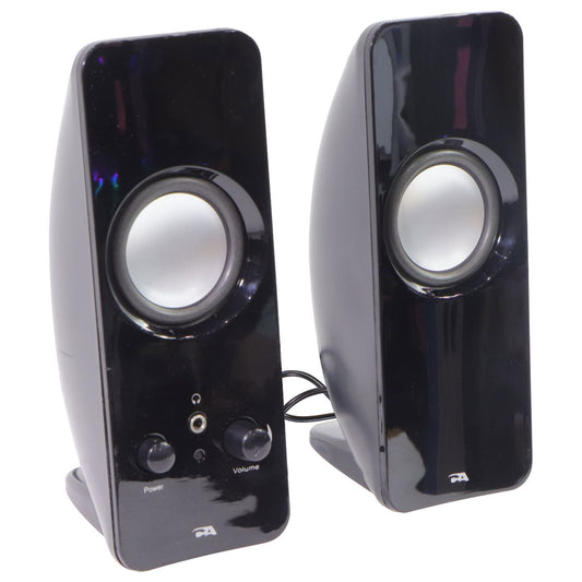 Cyber Acoustics 2.0 Powered Speaker System with Volume Control - Black (CA-2050) Computer Accessories - Computer Speakers Cyber Acoustics - Simple Cell Bulk Wholesale Pricing - USA Seller