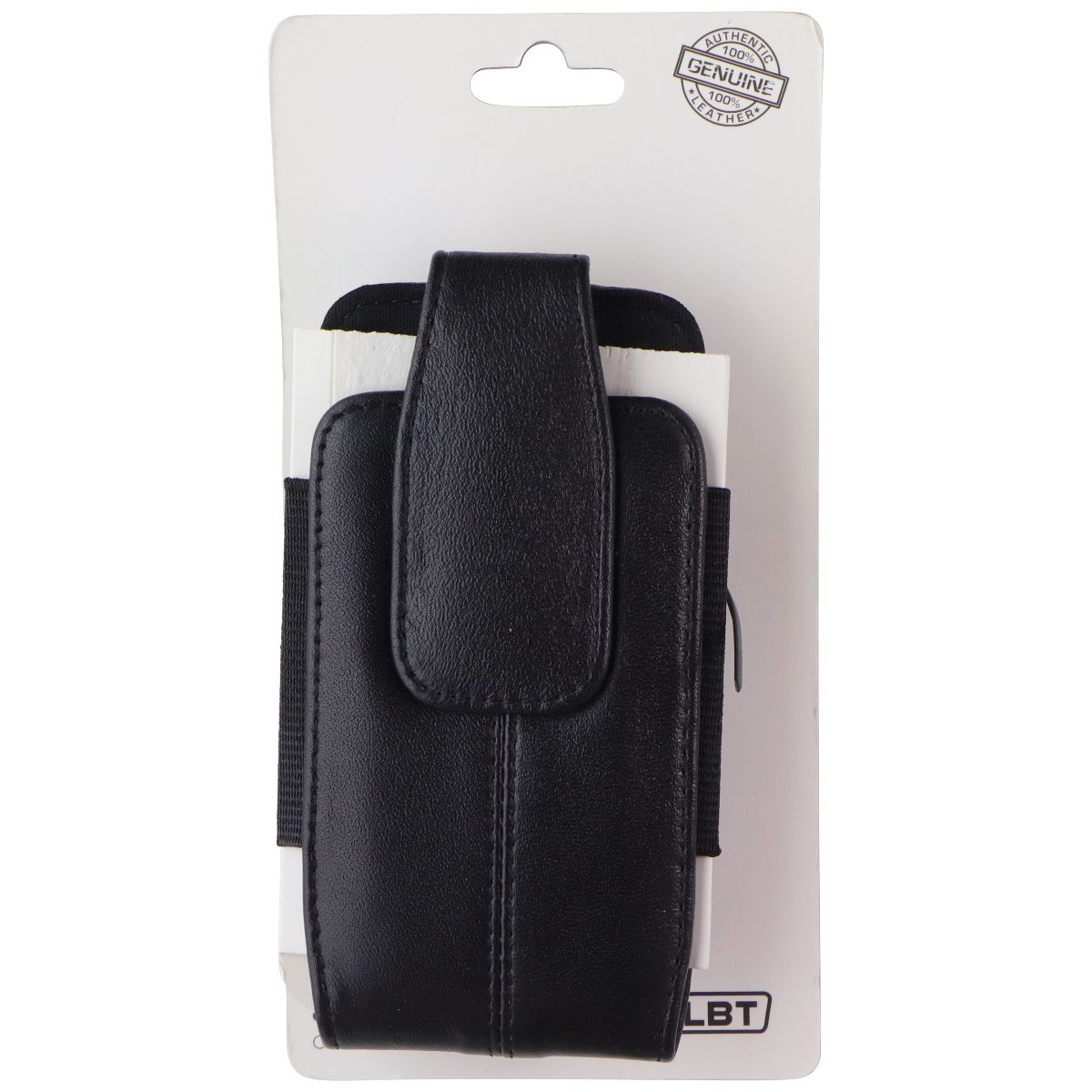 LBT Genuine Leather Phone Holster with Belt Clip & Magnetic Top Clasp - Black Cell Phone - Other Accessories LBT - Simple Cell Bulk Wholesale Pricing - USA Seller
