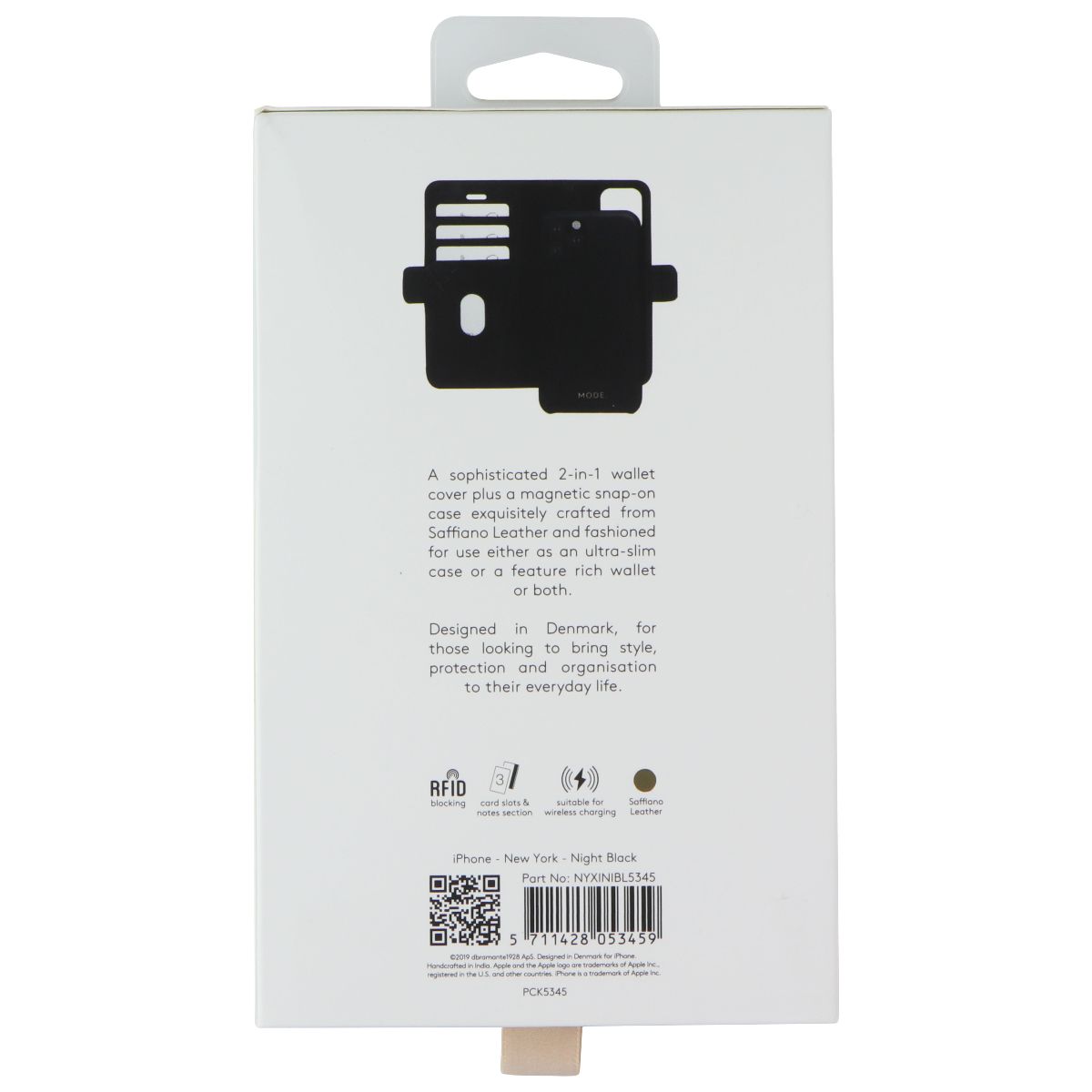 dbramante1928 Mode. New York Wallet Case for Apple iPhone 11 Pro/Xs/X - Black Cell Phone - Cases, Covers & Skins dbramante1928 - Simple Cell Bulk Wholesale Pricing - USA Seller