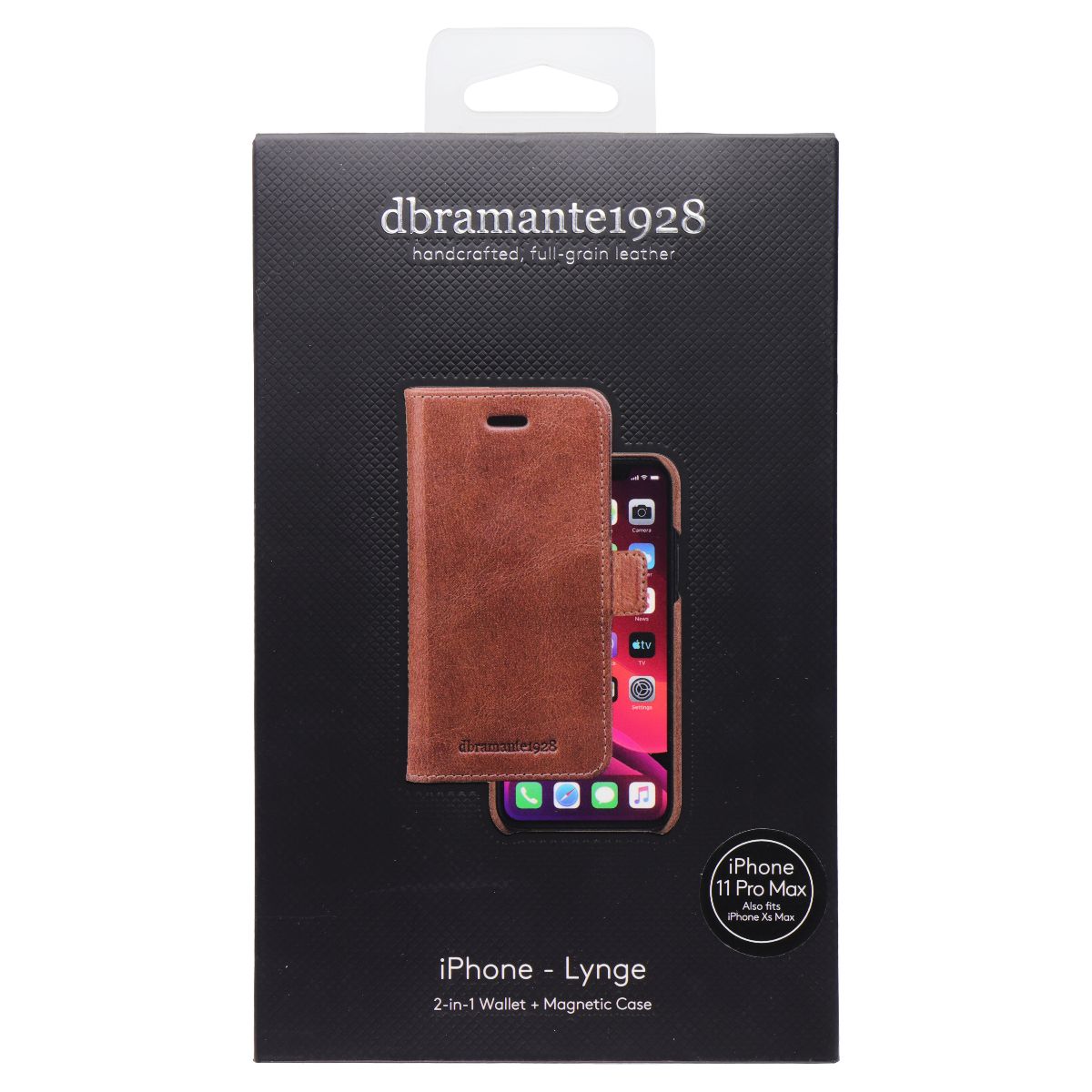 Lynge Full-Grain 2-in-1 Wallet + Magnetic Case for iPhone 11 Pro Max - Brown Cell Phone - Cases, Covers & Skins dbramante1928 - Simple Cell Bulk Wholesale Pricing - USA Seller