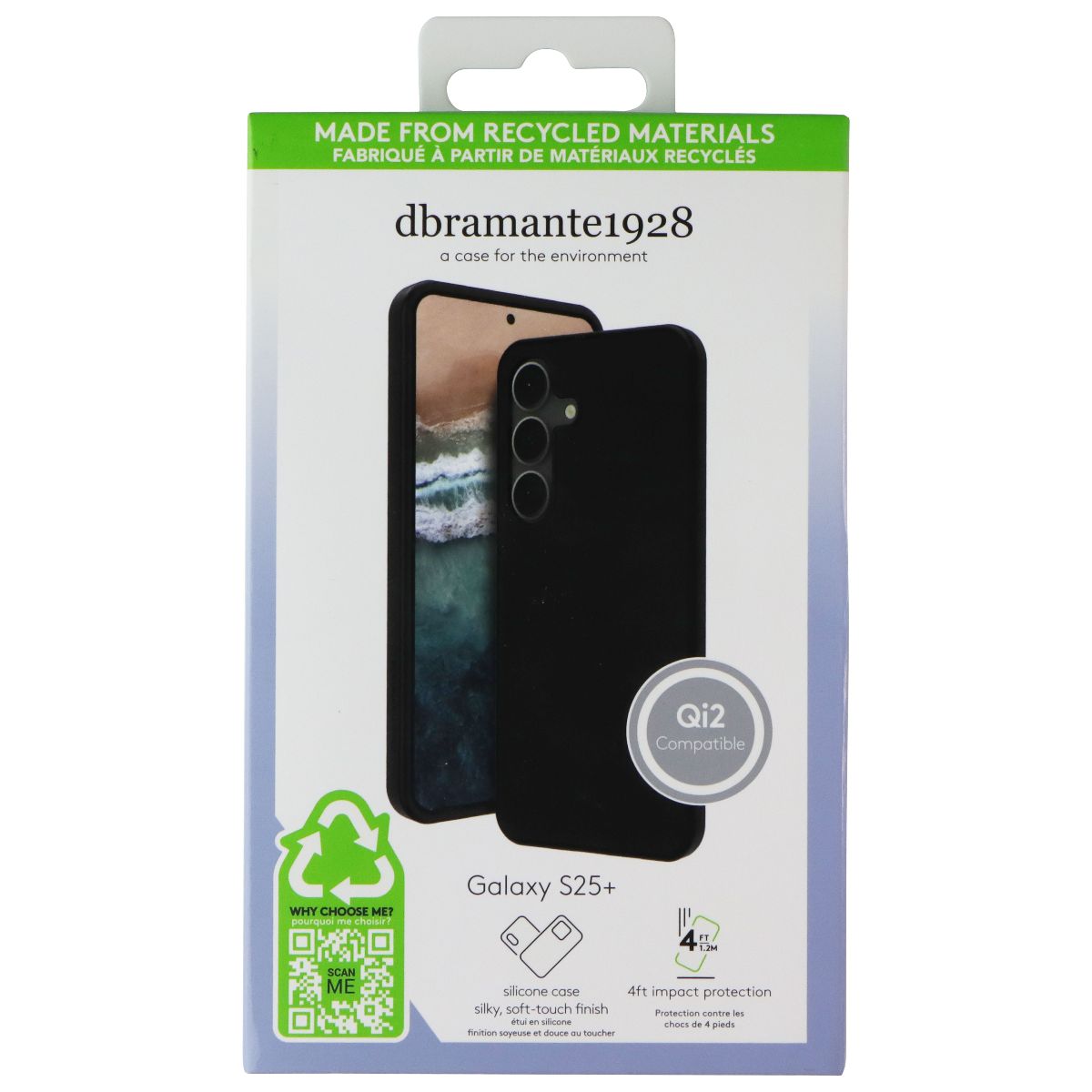 dbramante1928 Monaco Qi2 Case for Samsung Galaxy S25 Plus - Black Cell Phone - Cases, Covers & Skins dbramante1928 - Simple Cell Bulk Wholesale Pricing - USA Seller