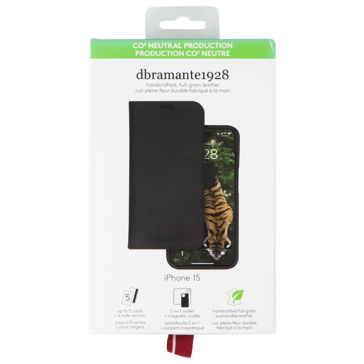 dbramante1928 Lynge 2-in-1 Magnetic Wallet for Apple iPhone 15 - Black Cell Phone - Cases, Covers & Skins dbramante1928 - Simple Cell Bulk Wholesale Pricing - USA Seller