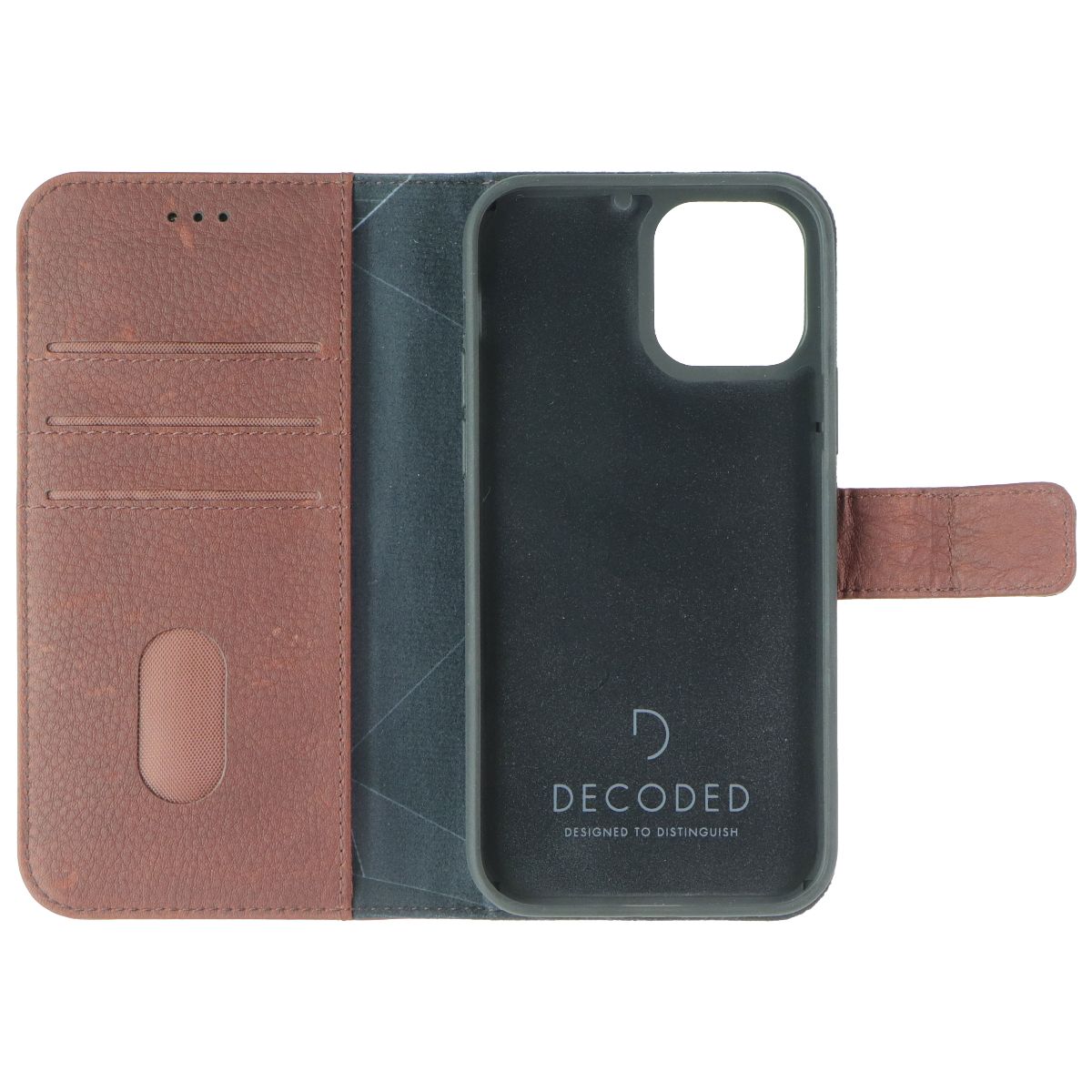 Decoded Detachable Wallet 2-in-1 Case for Apple iPhone 12 - Cinnamon Brown Cell Phone - Cases, Covers & Skins Decoded - Simple Cell Bulk Wholesale Pricing - USA Seller