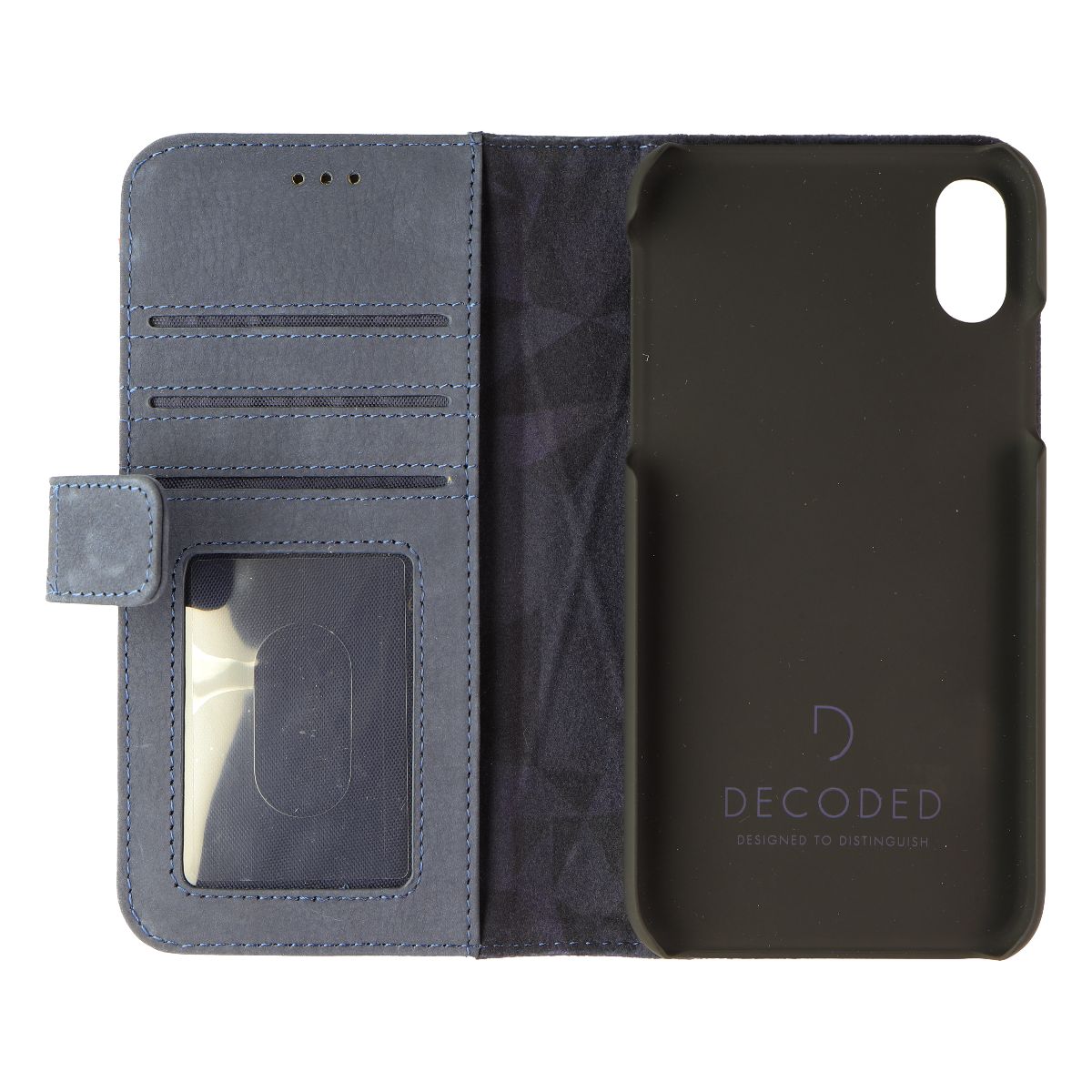 DECODED Full Grain Leather Folio + Case for Apple iPhone XR - Light Blue Cell Phone - Cases, Covers & Skins Decoded    - Simple Cell Bulk Wholesale Pricing - USA Seller