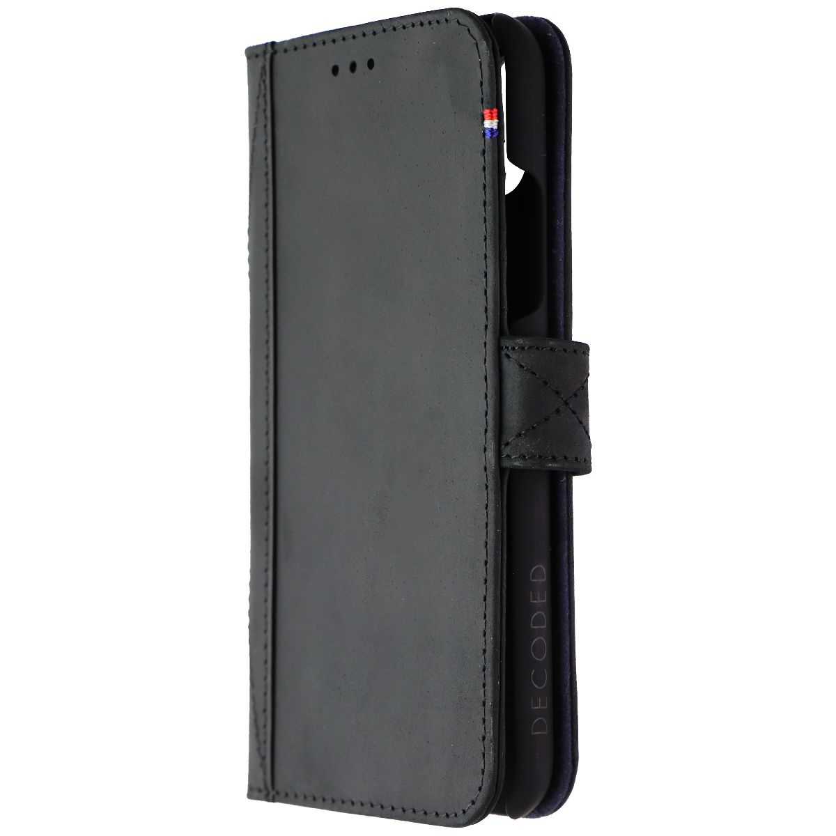 Decoded Full Grain Leather Case for Apple iPhone Xs/X - Smooth Black Cell Phone - Cases, Covers & Skins Decoded - Simple Cell Bulk Wholesale Pricing - USA Seller