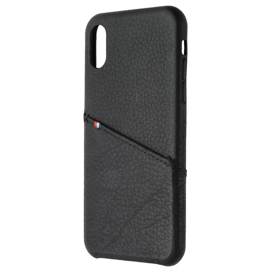 DECODED Full Grain Leather Card Case for Apple iPhone X - Black Cell Phone - Cases, Covers & Skins Decoded    - Simple Cell Bulk Wholesale Pricing - USA Seller