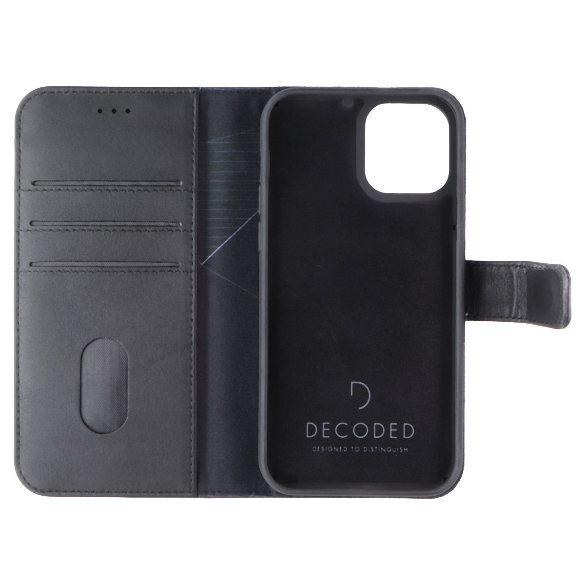 Decoded Detachable Wallet Case for Apple iPhone 12 / 12 Pro - Black Cell Phone - Cases, Covers & Skins Decoded    - Simple Cell Bulk Wholesale Pricing - USA Seller