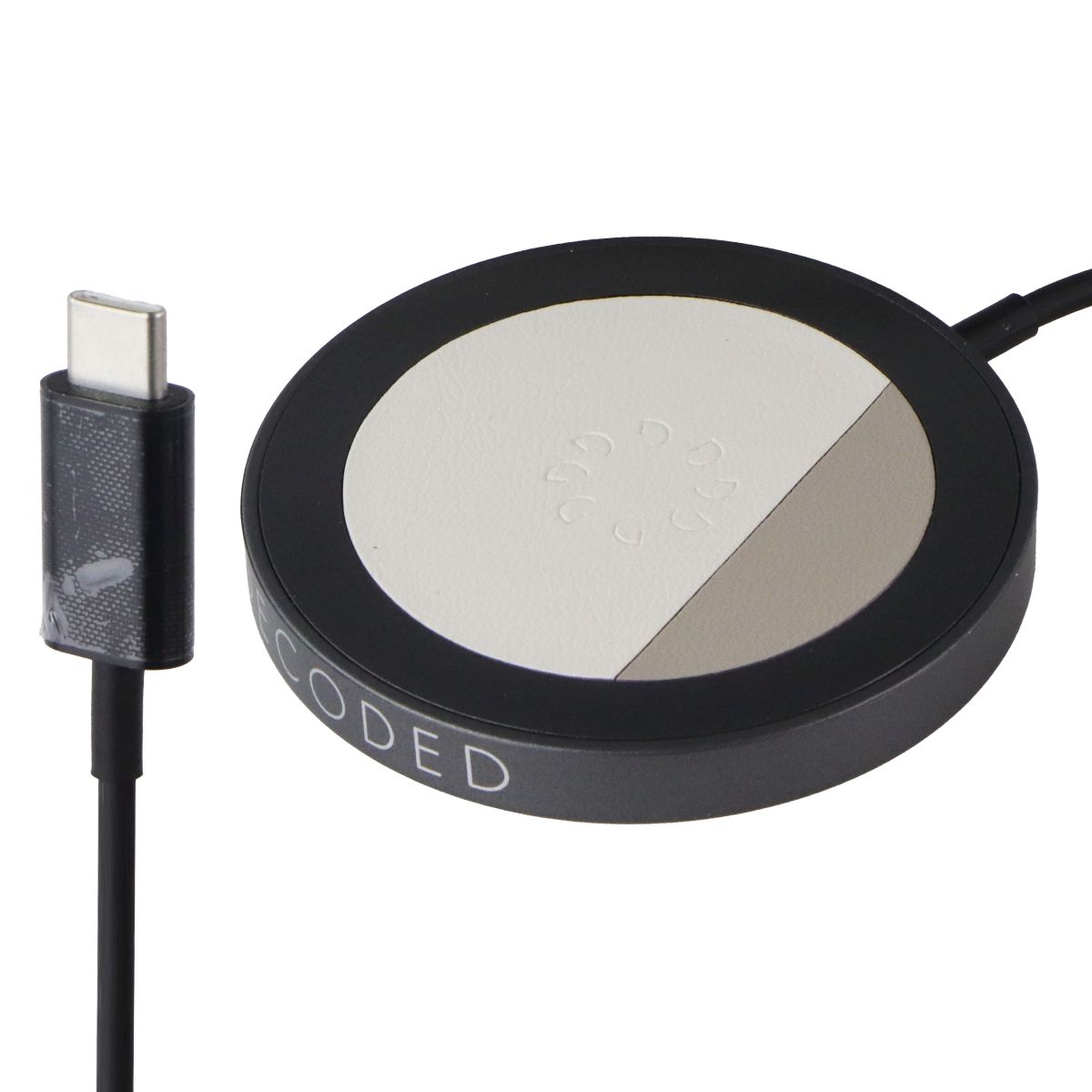 Decoded 15W Wireless Charging Puck Made with Nike Grind for MagSafe Clay/Argile Cell Phone - Chargers & Cradles Decoded - Simple Cell Bulk Wholesale Pricing - USA Seller