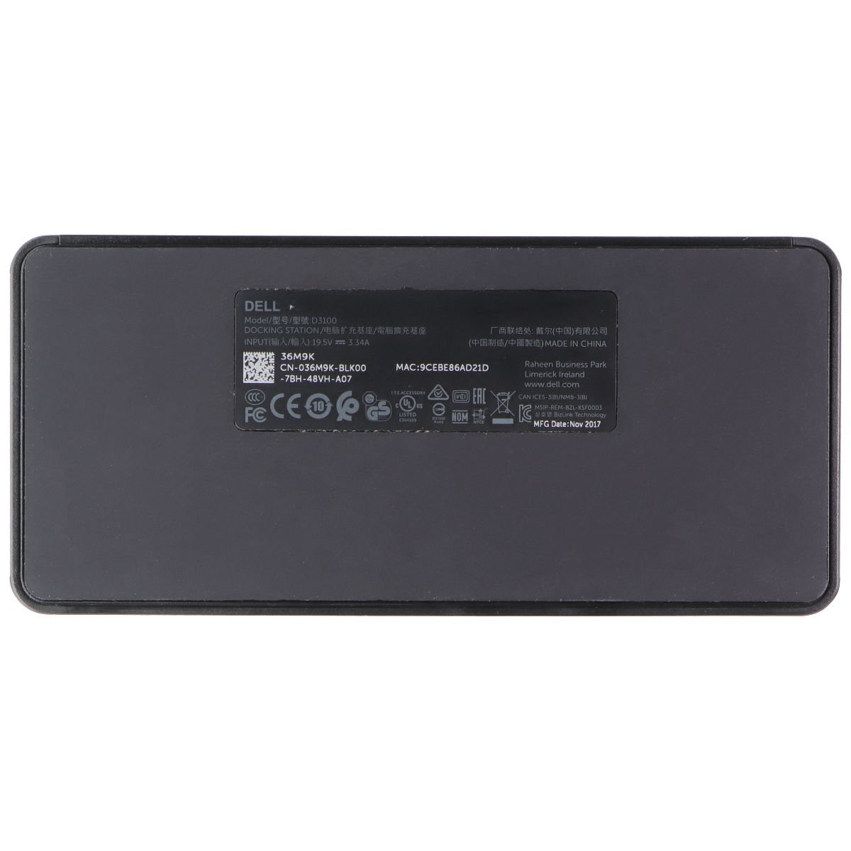 Dell USB 3.0 Ultra HD/4K Triple Display Station (D3100) *NO DOCKING CABLE Computer Accessories - Laptop Docking Stations Dell - Simple Cell Bulk Wholesale Pricing - USA Seller
