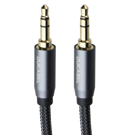DuKabel Top Series Braided 3.5mm Male to Male AUX Cable - Gray / 26ft (DMTM800)