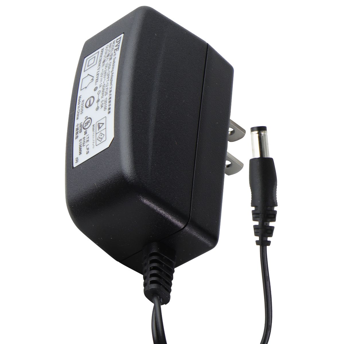 DVE 12V/1A Switching Adapter (DSA-12PFT-12 FUS) - Black Multipurpose Batteries & Power - Multipurpose AC to DC Adapters DVE    - Simple Cell Bulk Wholesale Pricing - USA Seller