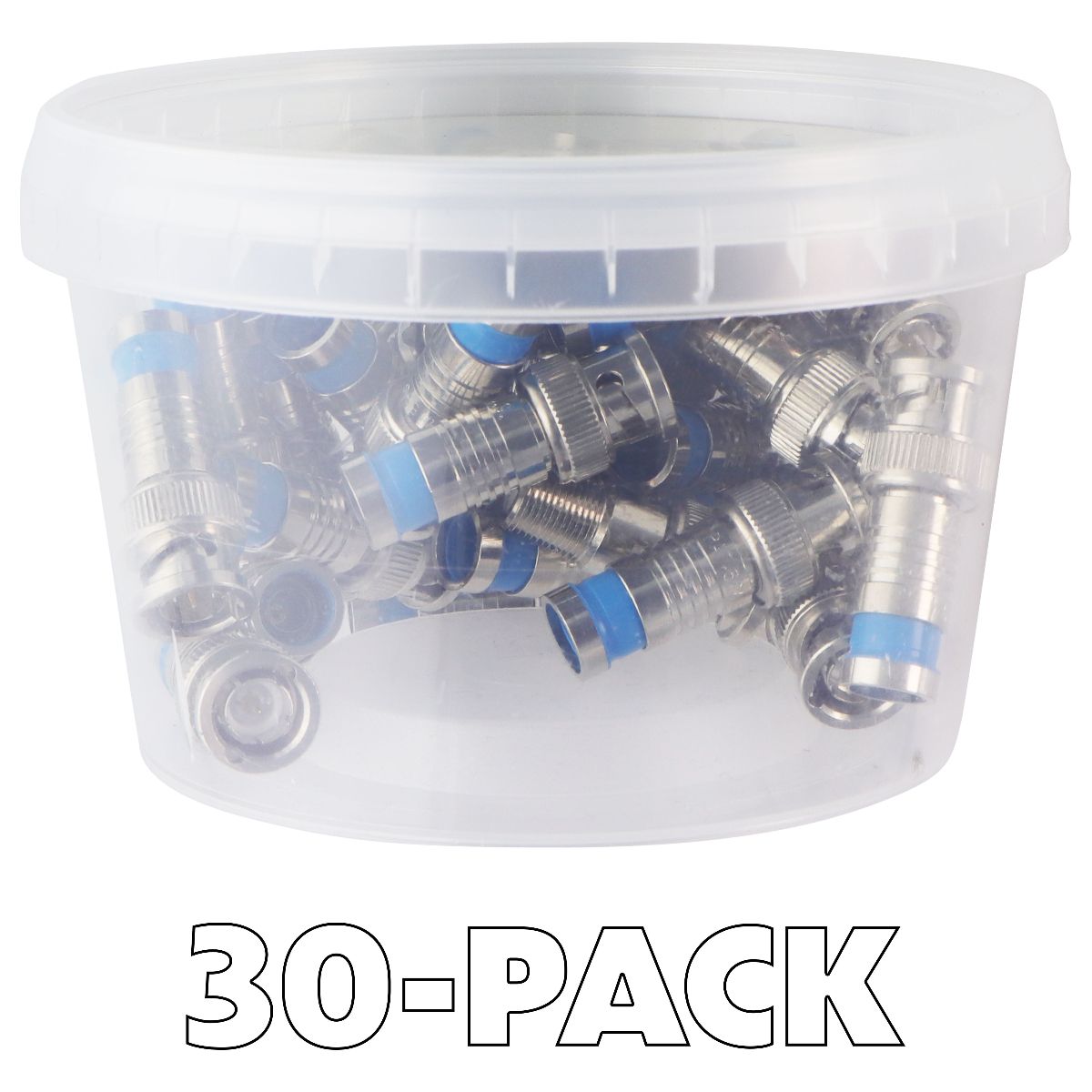 Eclipse Pro (30-Pack) BNC Connectors for RG6 Quad Shield Coax Cable CCTV Video Multipurpose Batteries & Power - Multipurpose AC to DC Adapters Eclipse Pro - Simple Cell Bulk Wholesale Pricing - USA Seller