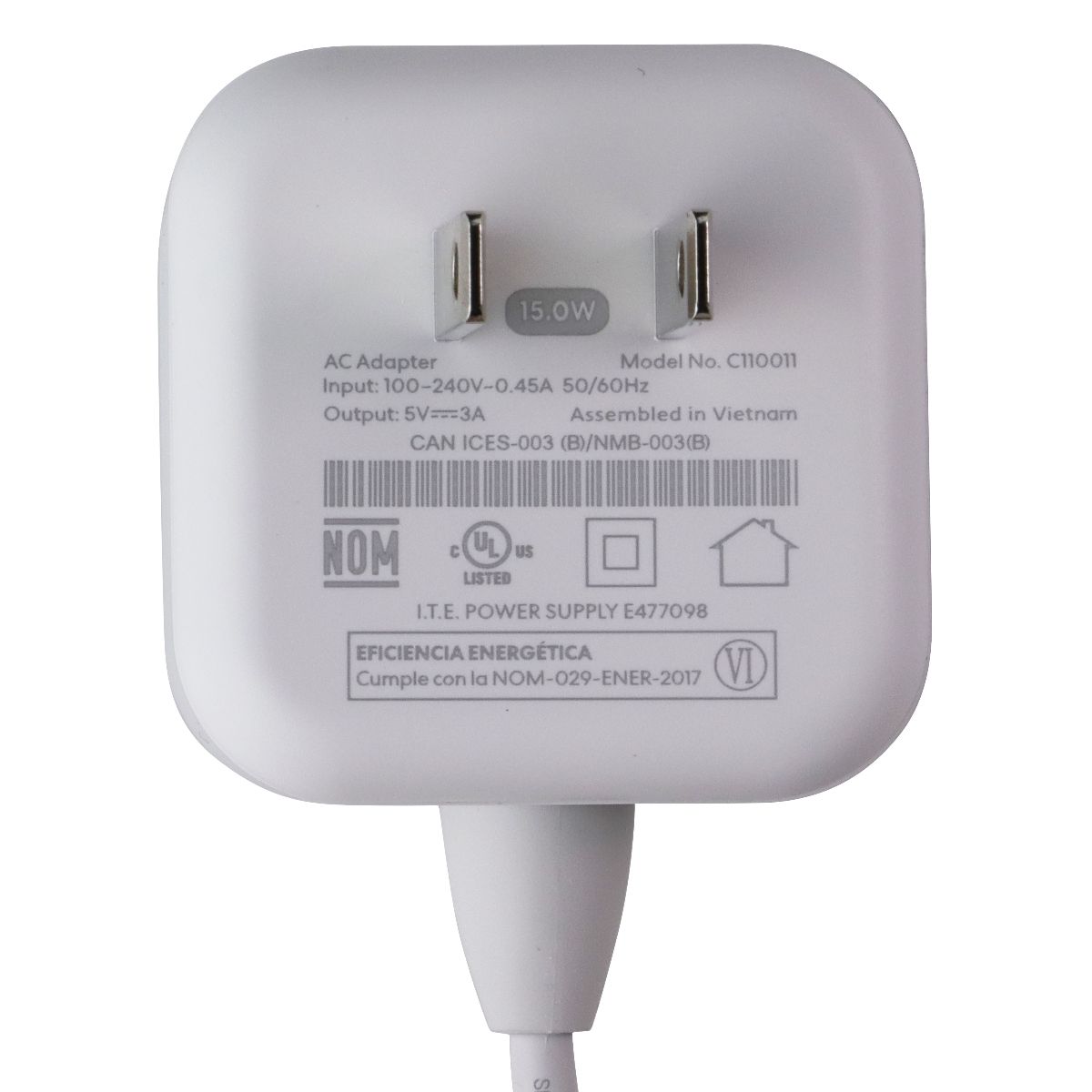eero 15W USB-C Wall Charger Power Adapter (C110011) - White Multipurpose Batteries & Power - Multipurpose AC to DC Adapters eero - Simple Cell Bulk Wholesale Pricing - USA Seller