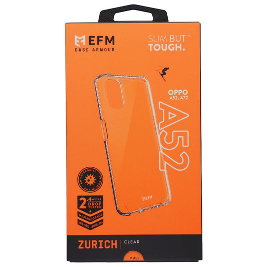 EFM Zurich Series Gel Case for OPPO A52 / A72 Smartphones - Clear Cell Phone - Cases, Covers & Skins EFM - Simple Cell Bulk Wholesale Pricing - USA Seller