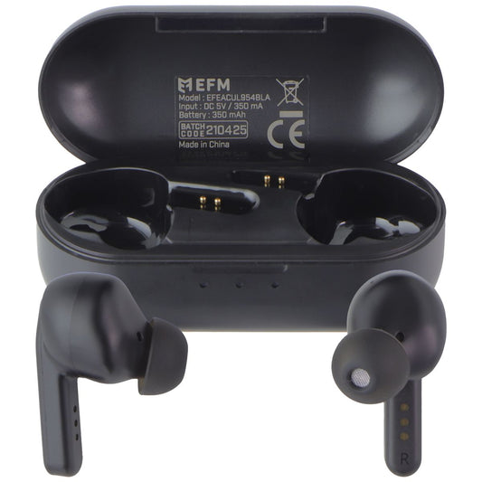 EFM - True Wireless Stereo Earbuds with ANC and Charging Case - Black Portable Audio - Headphones EFM - Simple Cell Bulk Wholesale Pricing - USA Seller