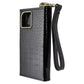 Elizabeth James Wristlet Folio for MagSafe for iPhone 15/14/13 - Black Croc Cell Phone - Cases, Covers & Skins Elizabeth James    - Simple Cell Bulk Wholesale Pricing - USA Seller