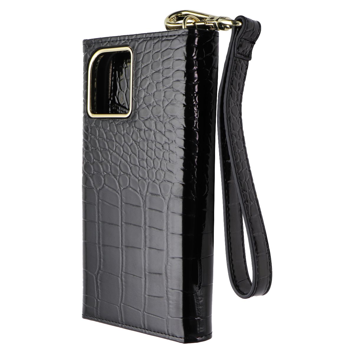 Elizabeth James Wristlet Folio for MagSafe for iPhone 15/14/13 - Black Croc Cell Phone - Cases, Covers & Skins Elizabeth James - Simple Cell Bulk Wholesale Pricing - USA Seller
