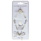 Elizabeth James Beaded Phone Charm for Phone Cases - Gold & Pearl Bow Cell Phone - Straps & Charms Elizabeth James - Simple Cell Bulk Wholesale Pricing - USA Seller