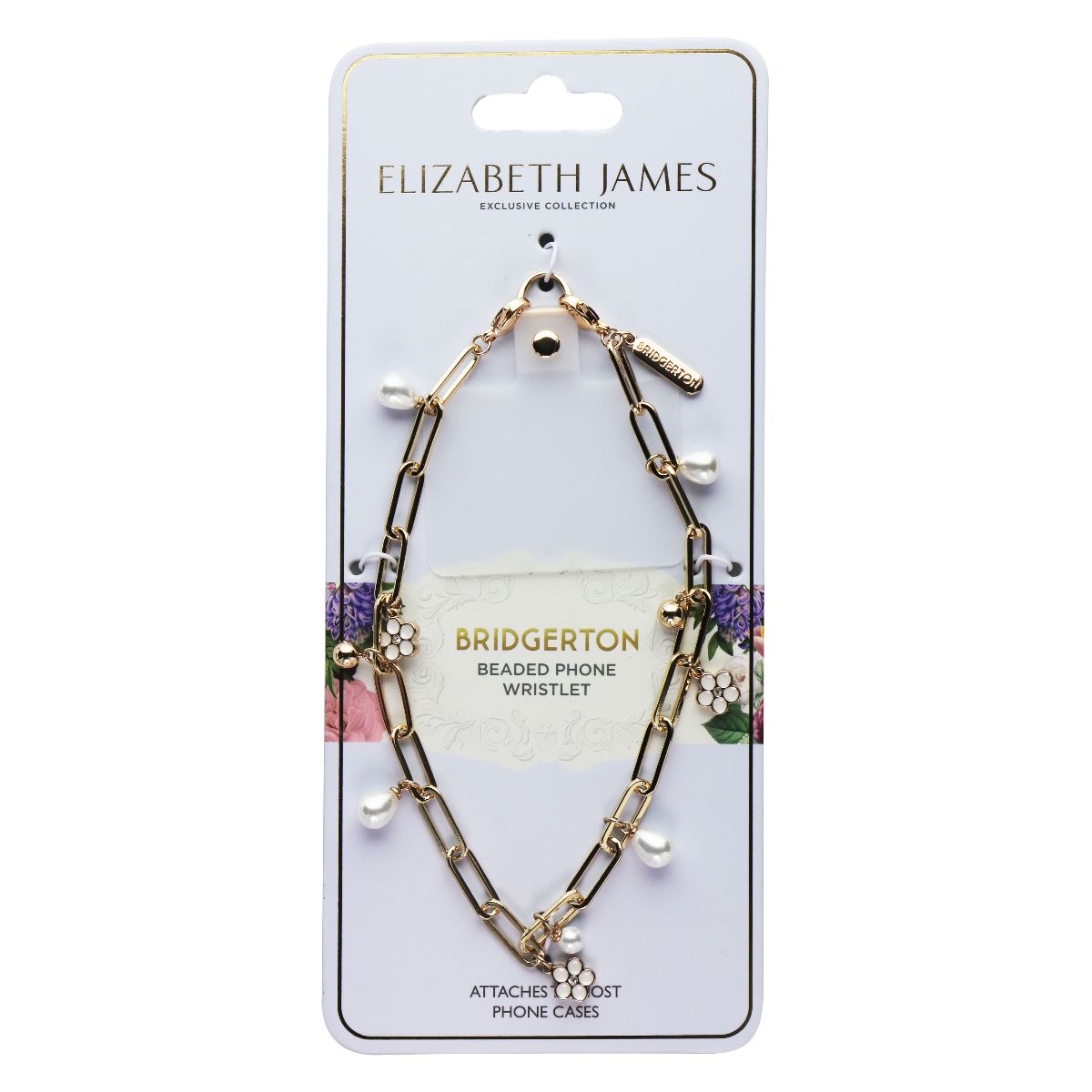 Elizabeth James Bridgerton Beaded Phone Wristlet - Spring Fling Charm Cell Phone - Straps & Charms Elizabeth James - Simple Cell Bulk Wholesale Pricing - USA Seller