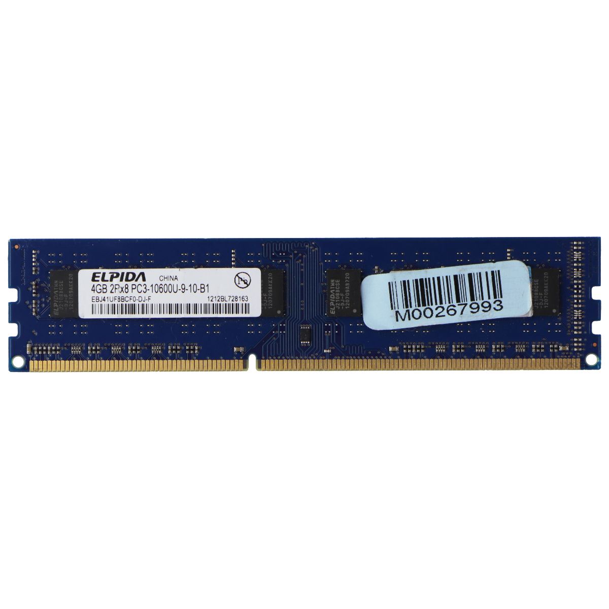 Elpida (4GB) DDR3 2Rx8 (PC-10600) DIMM 1333Hz RAM Memory (EBJ41UF8BCF0-DJ-F) Computer Parts - Memory (RAM) Elpida    - Simple Cell Bulk Wholesale Pricing - USA Seller