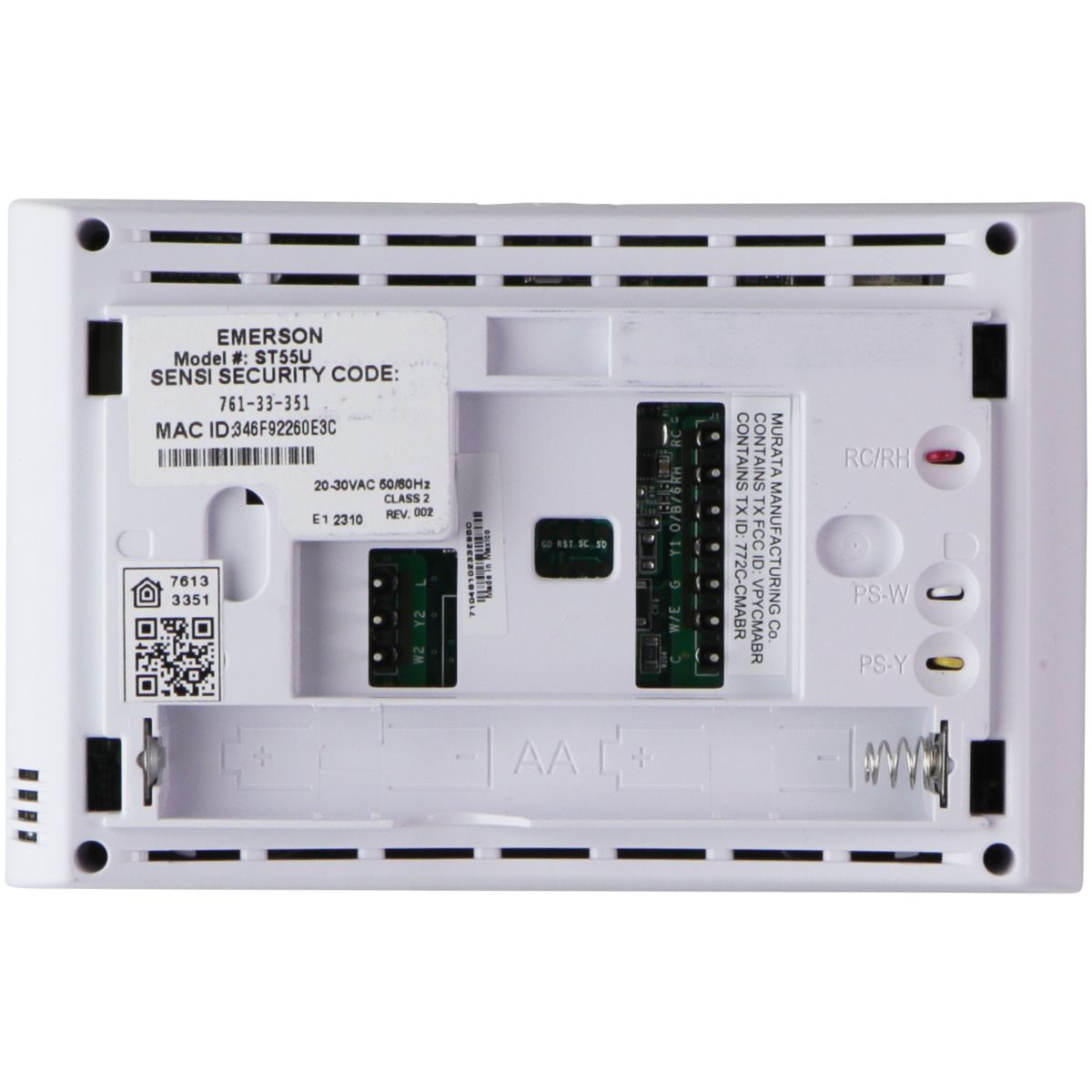 Emerson Sensi Smart Wi-Fi Thermostat - White (ST55U) Heating, Cooling & Air - Programmable Thermostats Emerson - Simple Cell Bulk Wholesale Pricing - USA Seller