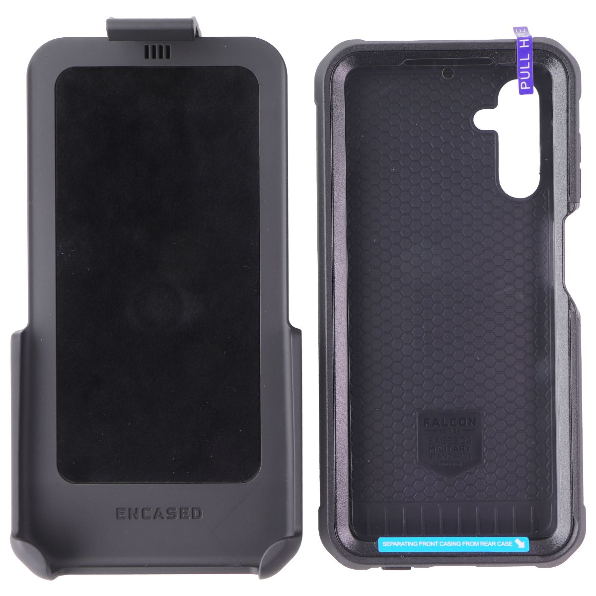 Encased Falcon Shield Case/Holster/Screen Protector for Galaxy A13 5G - Black Cell Phone - Cases, Covers & Skins Encased - Simple Cell Bulk Wholesale Pricing - USA Seller