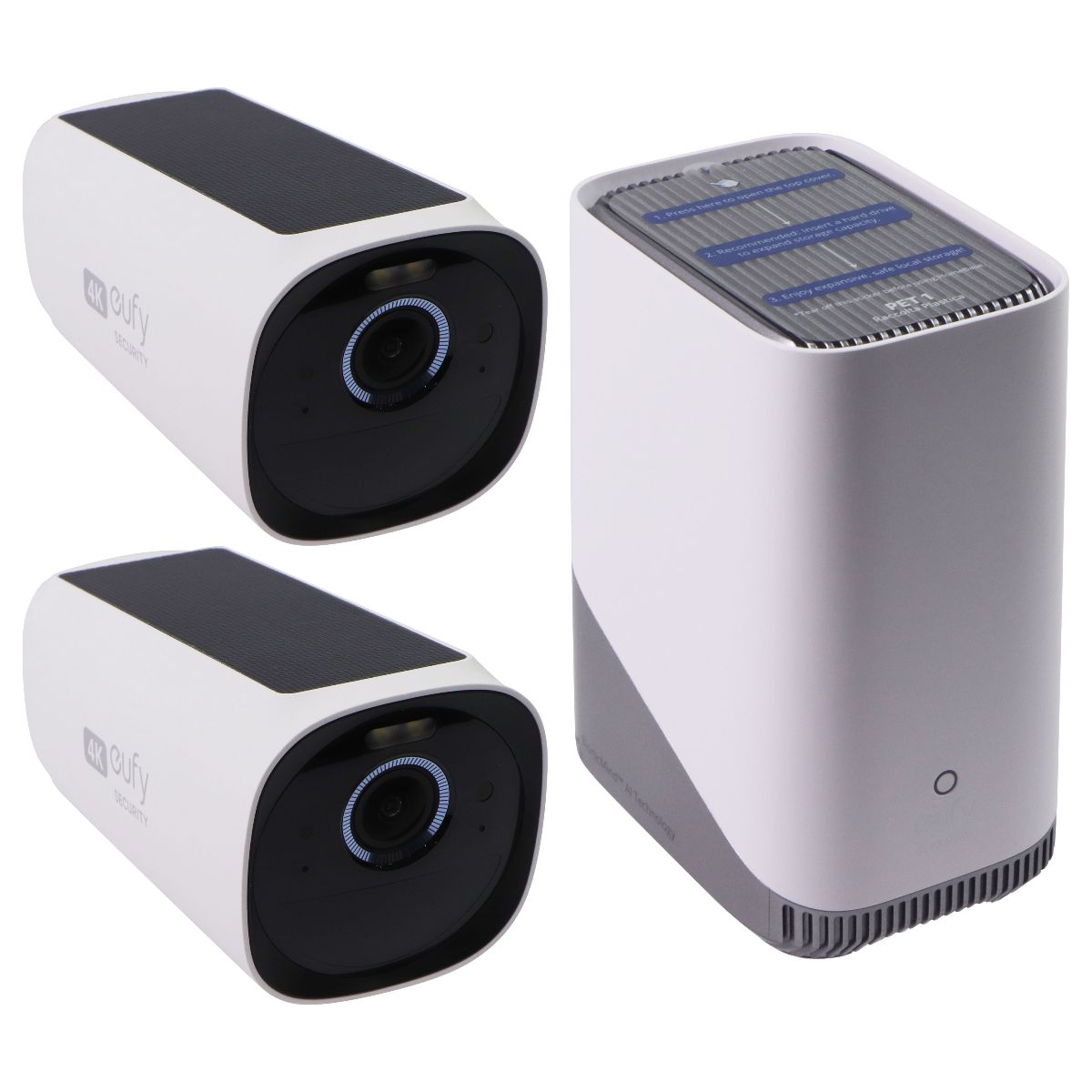 eufy Security eufyCam S380 (eufyCam 3) Base and 2-Cam Kit - White Home Surveillance - Security Cameras Eufy - Simple Cell Bulk Wholesale Pricing - USA Seller