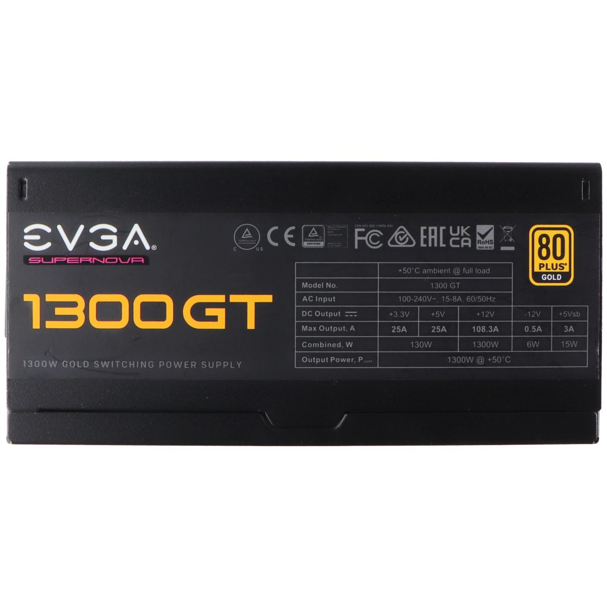 EVGA SuperNOVA 1300 GT, 80 Plus Gold 1300W, Fully Modular & Eco Mode Computer Parts - Power Supplies EVGA - Simple Cell Bulk Wholesale Pricing - USA Seller