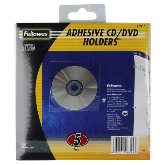 Fellowes 98315 Adhesive CD/DVD Holders - (5-Pack)