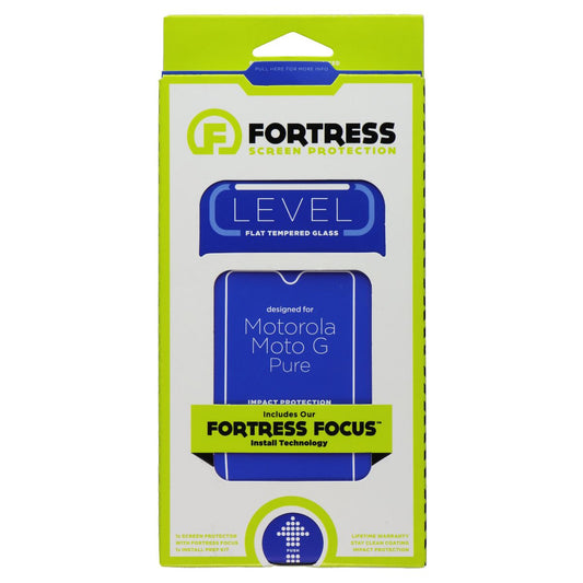 Fortress Level Flat Tempered Glass Screen Protector for Motorola Moto G Pure Cell Phone - Screen Protectors Fortress    - Simple Cell Bulk Wholesale Pricing - USA Seller