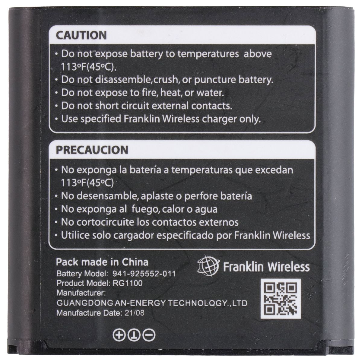 Franklin Wireless Replacement Battery (3.8V / 4000mAh) 941-925552-011 / RG1100