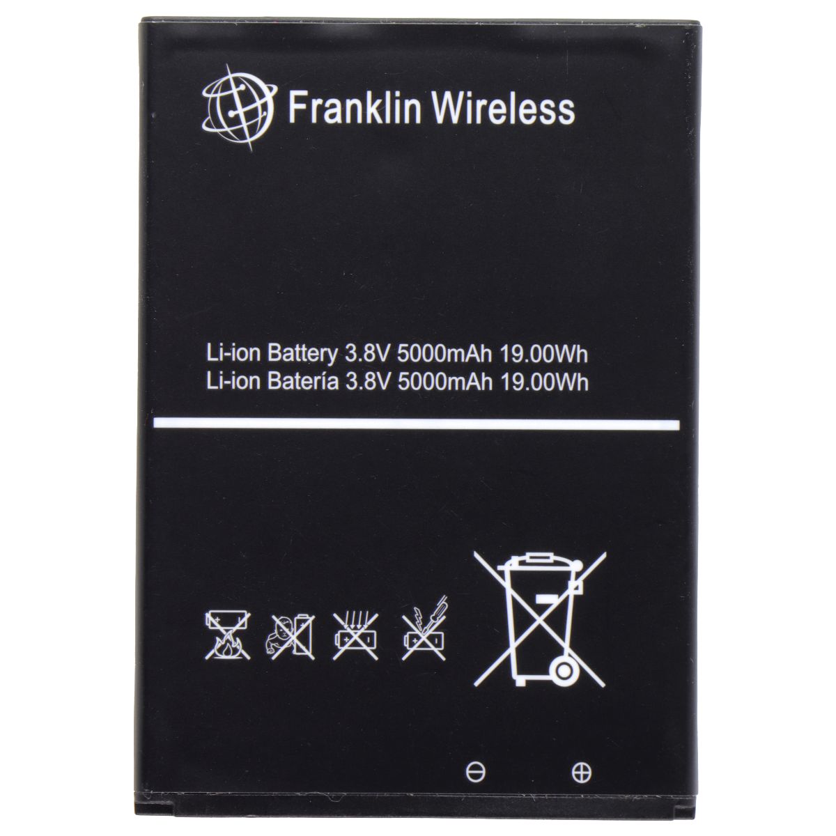 Franklin Wireless (5,000mAh) Li-ion Battery 3.8V (ICQ037NA) 19.00Wh Cell Phone - Batteries Franklin Wireless    - Simple Cell Bulk Wholesale Pricing - USA Seller