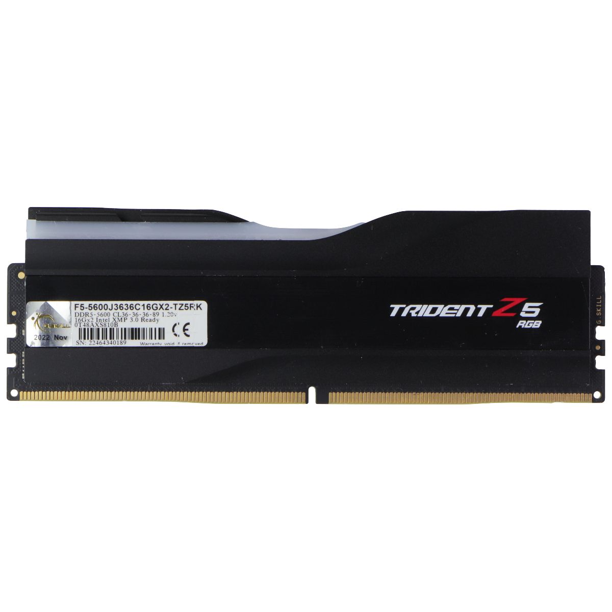 G.SKILL Trident Z5 16GB DDR5-5600 RAM Memory F5-5600J3636C16GX2-TZ5RK (Single) Computer Parts - Memory (RAM) G.Skill    - Simple Cell Bulk Wholesale Pricing - USA Seller