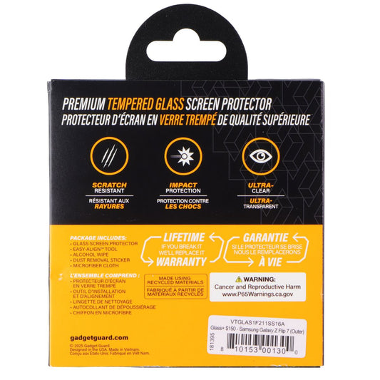 Gadget Guard Glass Screen Protector for Samsung Galaxy Z Flip 7 (Outer)