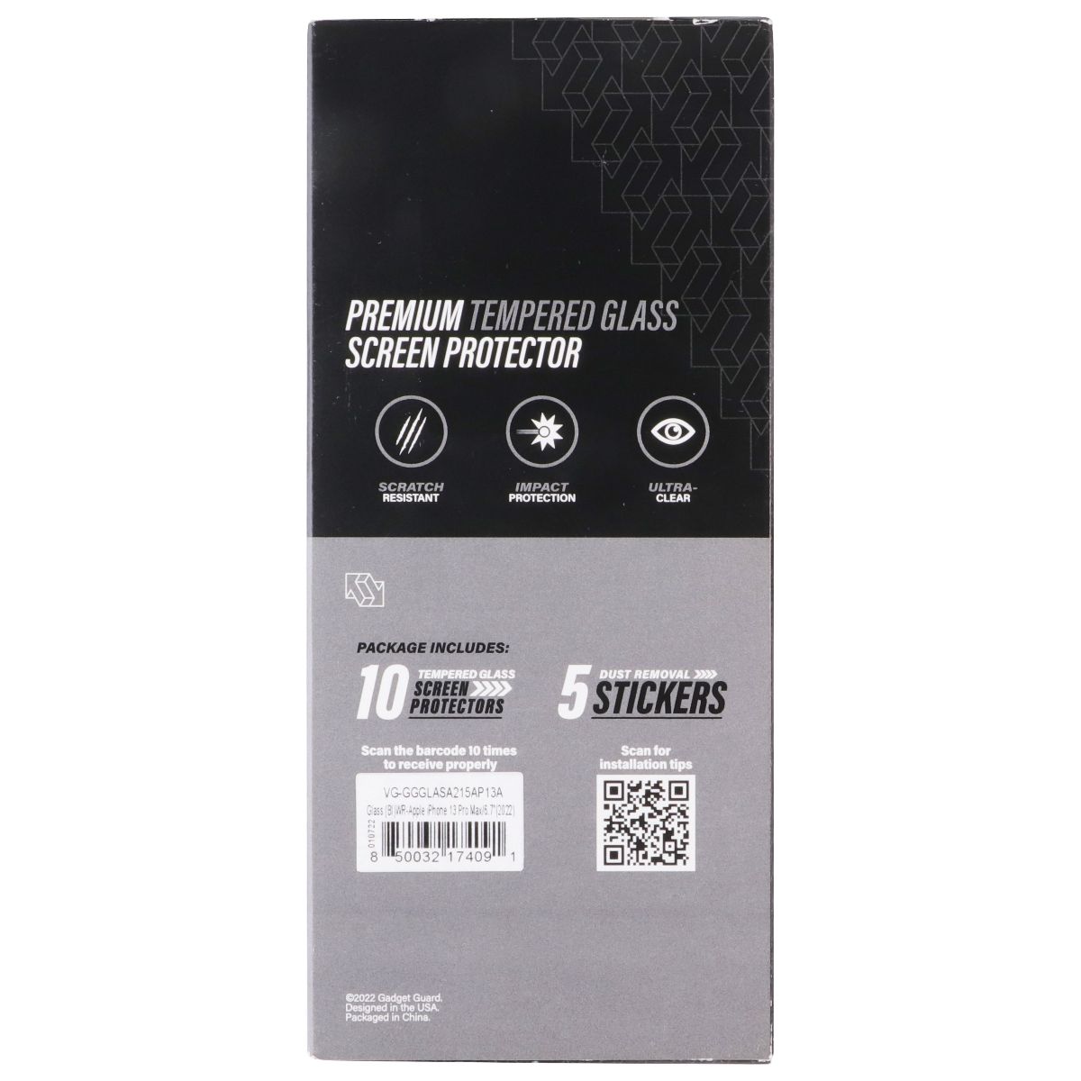 Gadget Guard Glass Screen Protector for iPhone 14 Plus / 13 Pro Max - 10 Pack