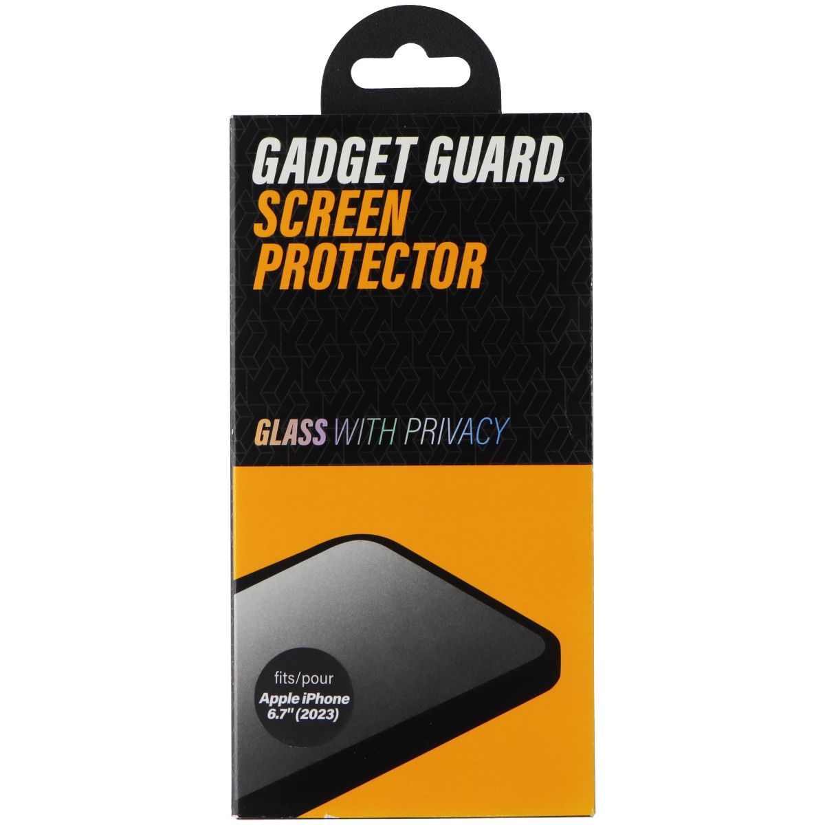 Gadget Guard Glass with Privacy Screen Protector for Apple iPhone 15 Plus Cell Phone - Screen Protectors Gadget Guard - Simple Cell Bulk Wholesale Pricing - USA Seller