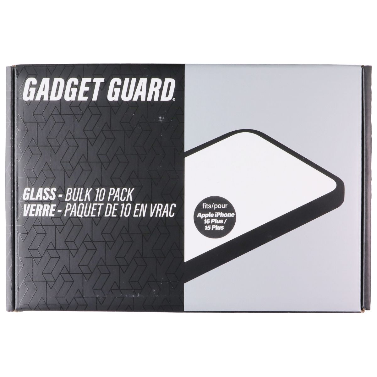 Gadget Guard Glass Screen Protector for Apple iPhone 16 Plus - Bulk 10 Pack