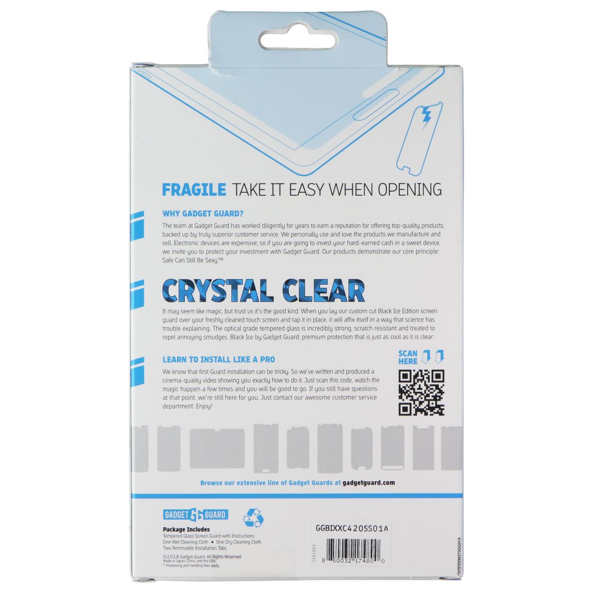 Gadget Guard Black Ice Glass Screen Protector for Samsung Galaxy Tab A7 Lite iPad/Tablet Accessories - Screen Protectors Gadget Guard - Simple Cell Bulk Wholesale Pricing - USA Seller