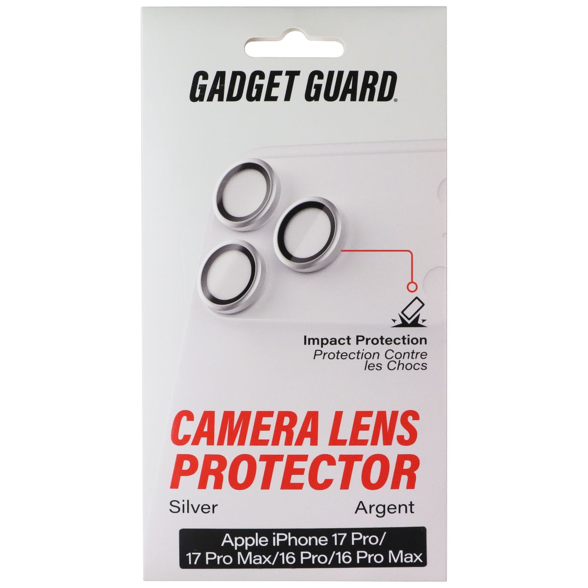Gadget Guard Camera Lens Protector Set for iPhone 17 Pro & 17 Pro Max - Silver
