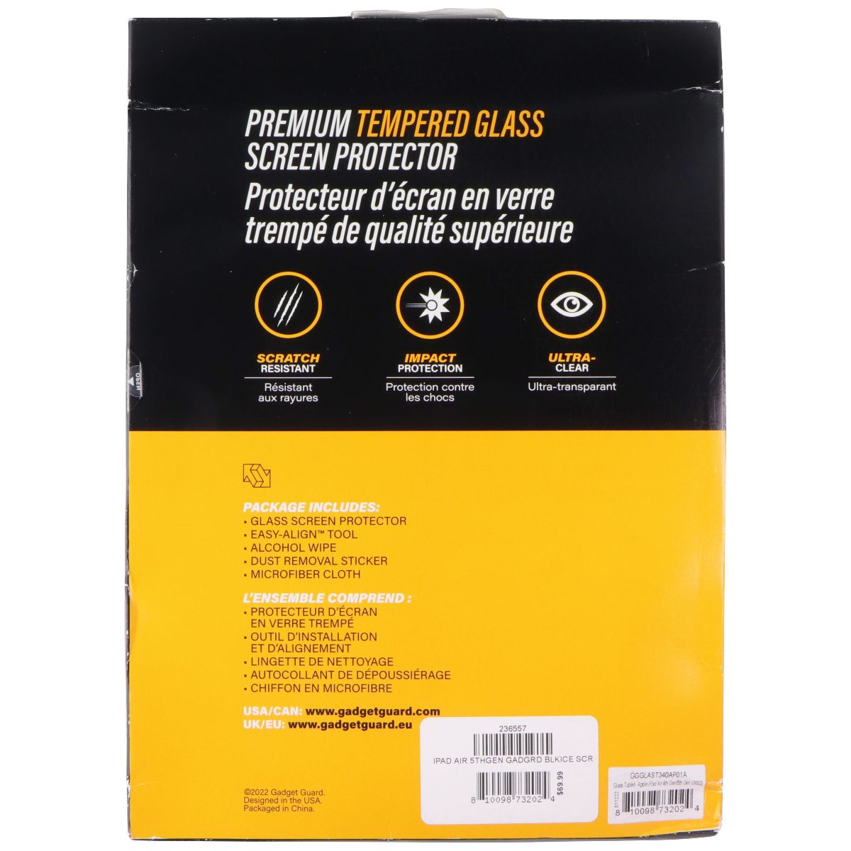 Gadget Guard Glass Screen Protector for Apple iPad Air 4th Gen/5th Gen 2022 iPad/Tablet Accessories - Screen Protectors Gadget Guard - Simple Cell Bulk Wholesale Pricing - USA Seller