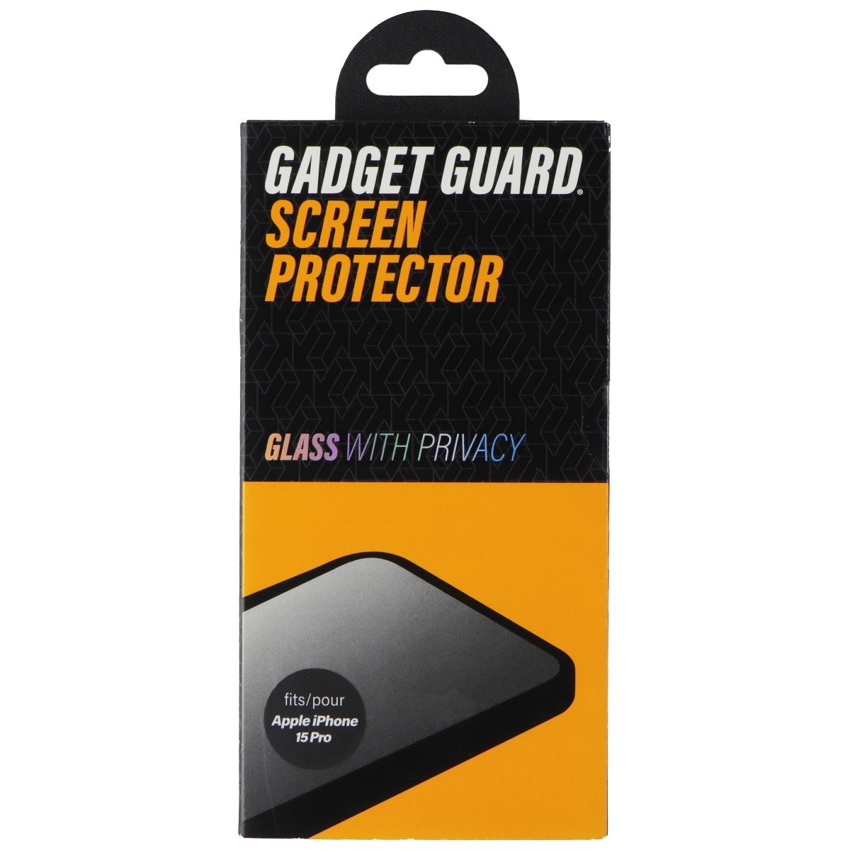 Gadget Guard Glass with Privacy Screen Protector for Apple iPhone 15 Pro Cell Phone - Screen Protectors Gadget Guard - Simple Cell Bulk Wholesale Pricing - USA Seller