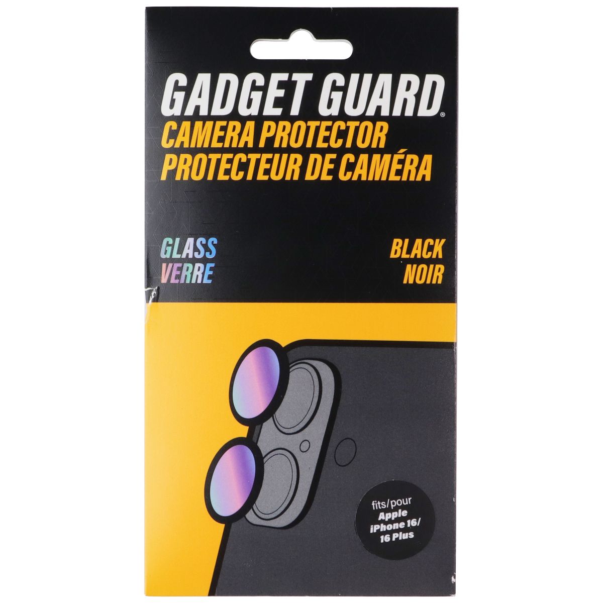 Gadget Guard Glass Series Camera Protector for Apple iPhone 16/16 Plus - Black