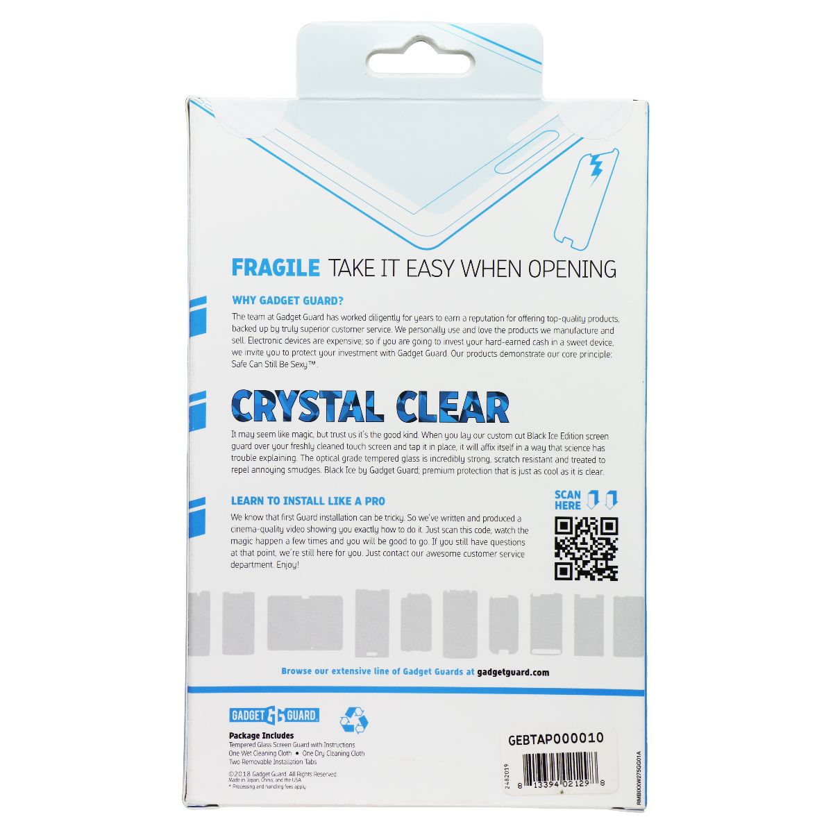 Gadget Guard Black Ice Tempered Glass Display Guard for Apple iPad Mini (7.9-in) iPad/Tablet Accessories - Screen Protectors Gadget Guard - Simple Cell Bulk Wholesale Pricing - USA Seller