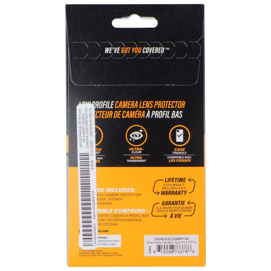 Gadget Guard Glass Camera Protector for Apple iPhone 15 / 15 Plus - Black