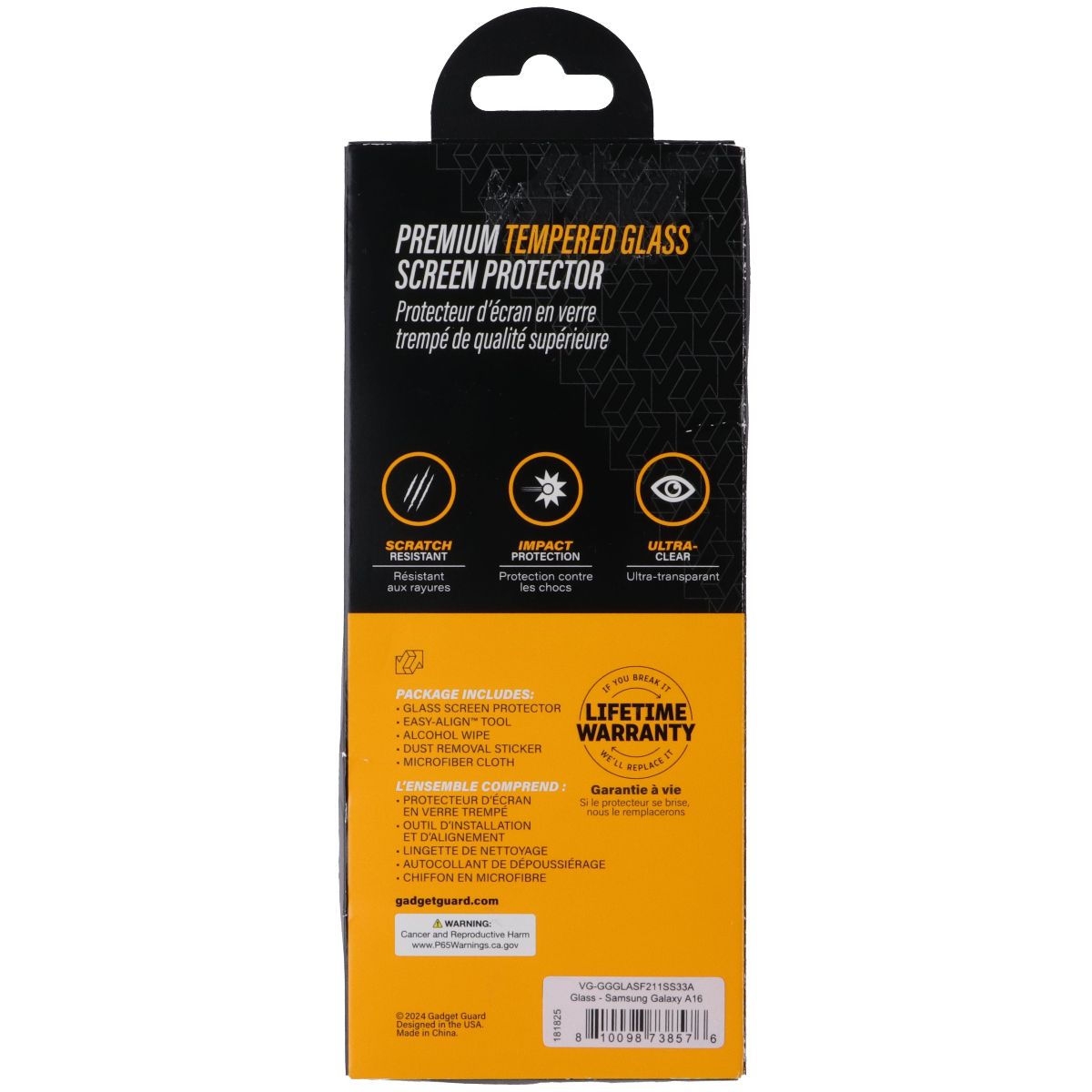 Gadget Guard - Glass Series Screen Protector for Samsung Galaxy A16 w/Easy-Align