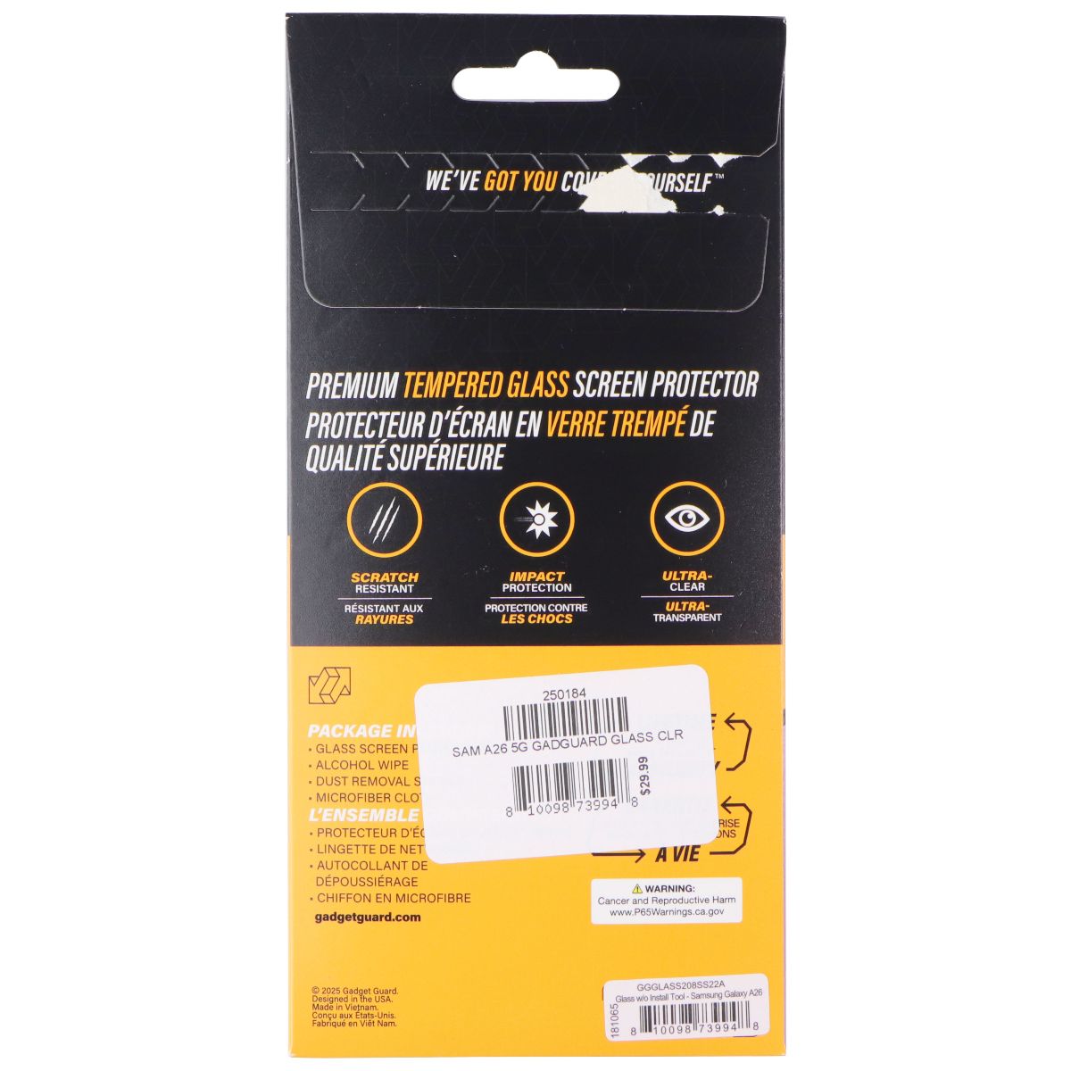 Gadget Guard Glass Screen Protector for Samsung Galaxy A26 (No Install Tool)