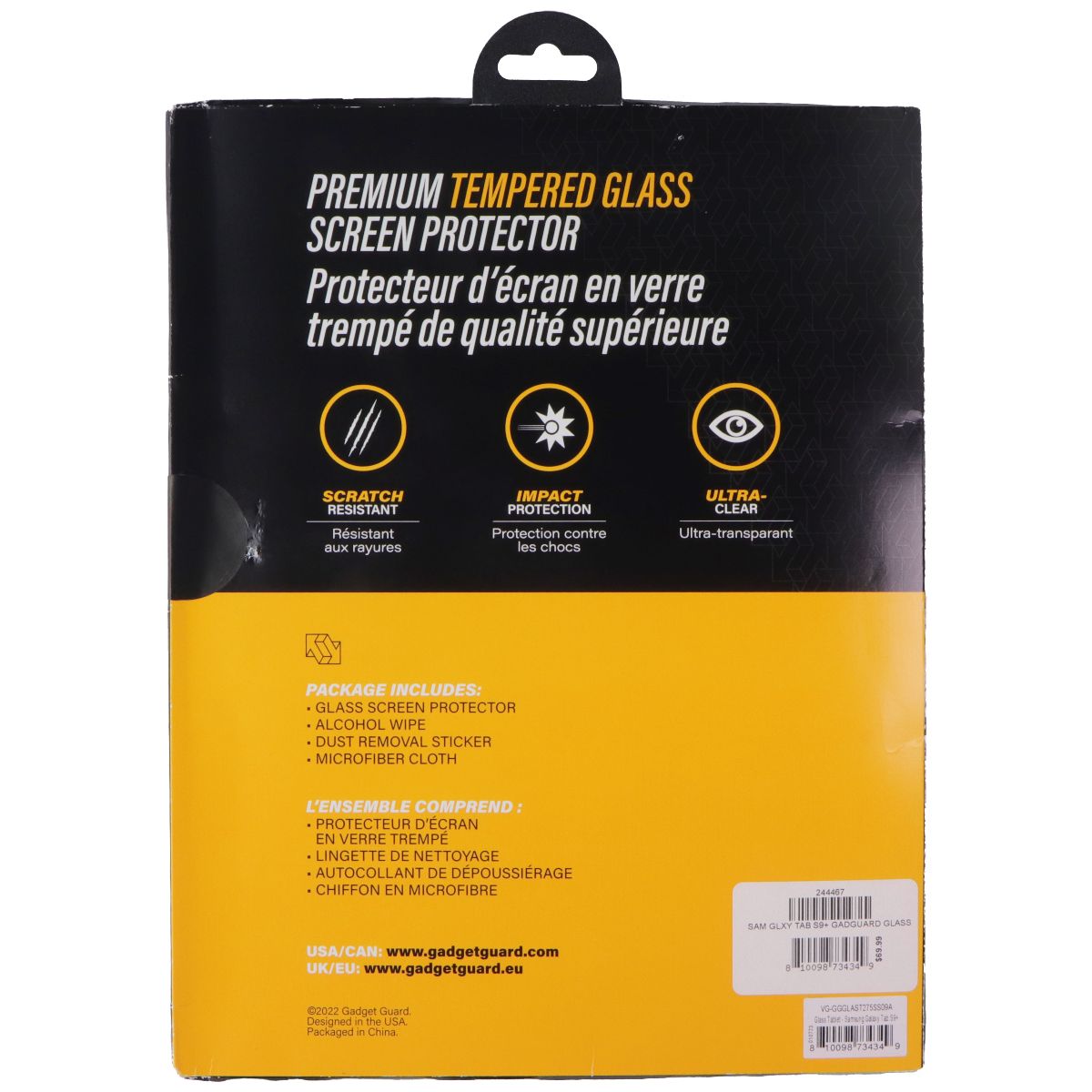 Gadget Guard - Glass Series Tempered Screen Protector for Galaxy Tab S9+/S9 FE+ iPad/Tablet Accessories - Screen Protectors Gadget Guard - Simple Cell Bulk Wholesale Pricing - USA Seller