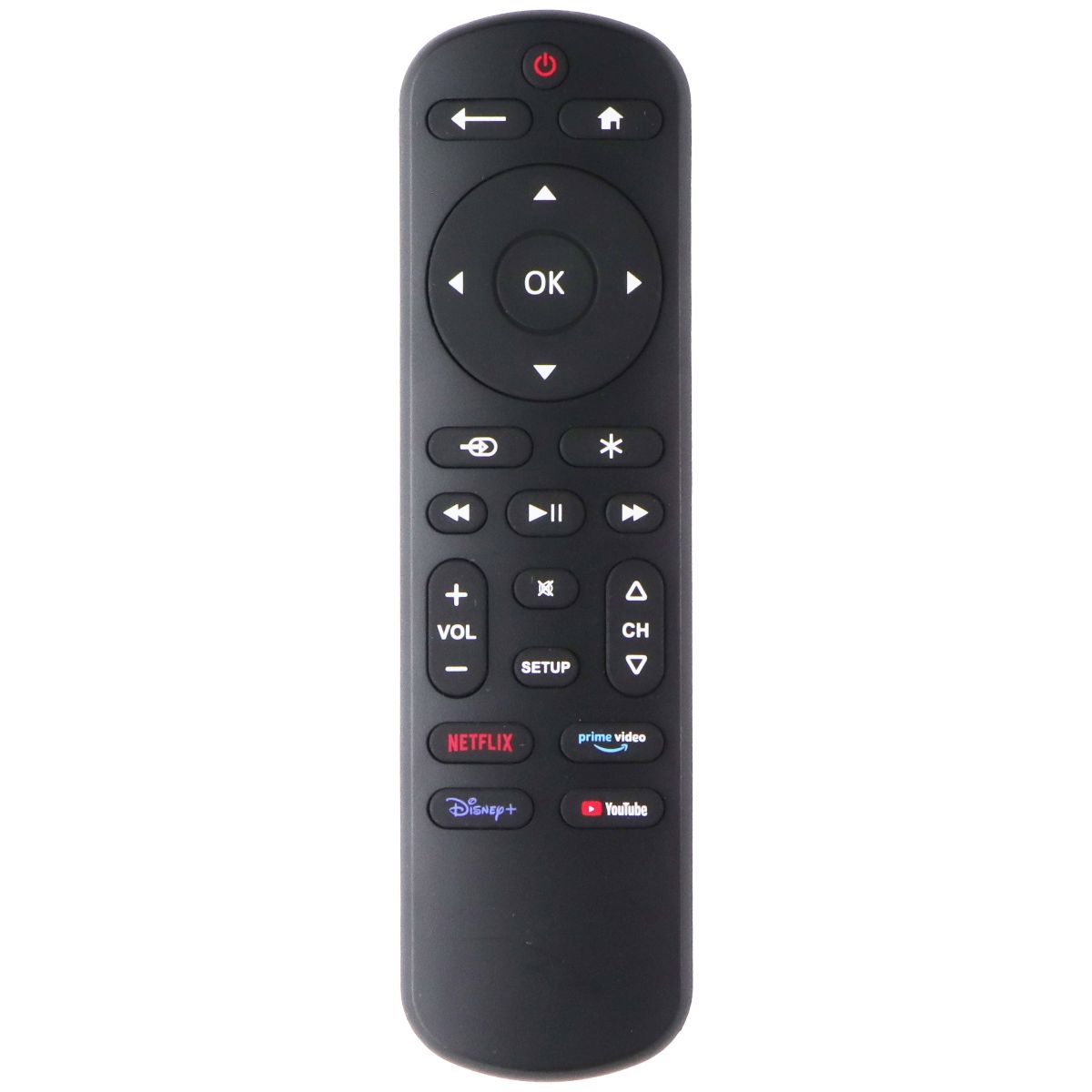 GE OneTouch Backlit Streaming Remote Control for TVs - Black (82831 6275 CL6) TV, Video & Audio Accessories - Remote Controls GE - Simple Cell Bulk Wholesale Pricing - USA Seller