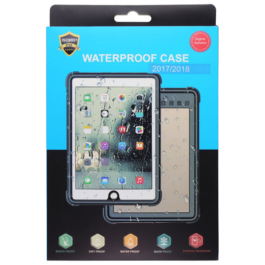 Waterproof Case for Apple iPad (2017/2018) - Black/Clear iPad/Tablet Accessories - Cases, Covers, Keyboard Folios Generic - Simple Cell Bulk Wholesale Pricing - USA Seller