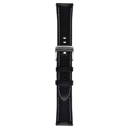 Generic 20mm Watch Band Quick Release Leather Strap for Men/Women - Black Smart Watch Accessories - Watch Bands Unbranded - Simple Cell Bulk Wholesale Pricing - USA Seller